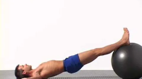Swiss Ball Straight Leg Bridge
