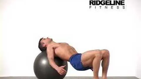 Swiss Ball Bent Knee Bridge