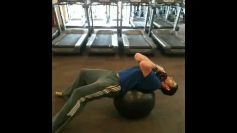 Weighted Swiss Ball Crunch